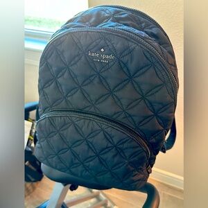Kate Spade Karissa Large Backpack black quilted